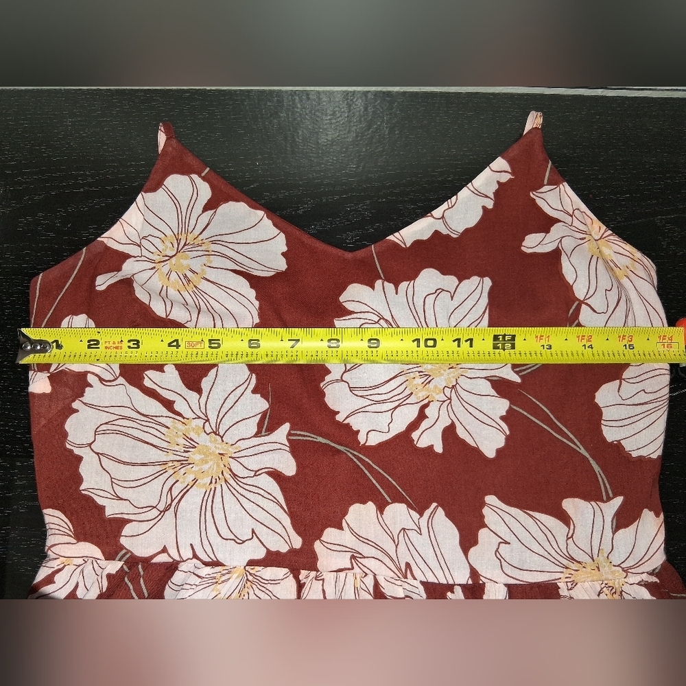 GAP Floral Maxi Dress in Red and Cream - Picture 6 of 8